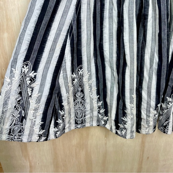 PLENTY by TRACY REESE EMBROIDERED STRIPE FLARE DRESS SZ 0 - Picture 6 of 10